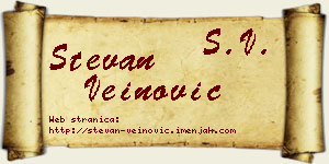 Stevan Veinović vizit kartica
